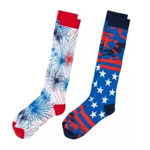Alpine Design Men's Snow Sport Socks – 2 Pack - Americana Blue - New